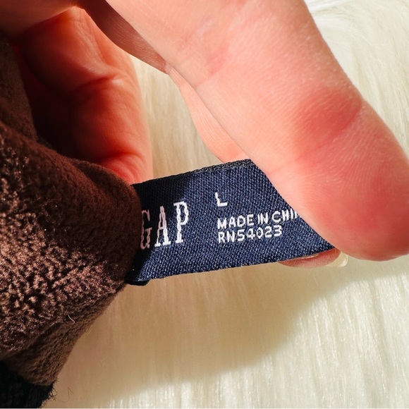 GAP Men’s Leather Gloves L Black - Picture 3 of 9